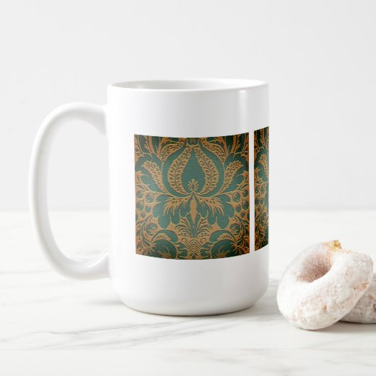 Elegant Damask Muttertag Kaffeetasse (Mit Donut)