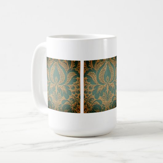 Elegant Damask Muttertag Kaffeetasse (Vorderseite Links)