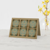 Elegant Damask Muttertag Karte (Gelbe Blume)