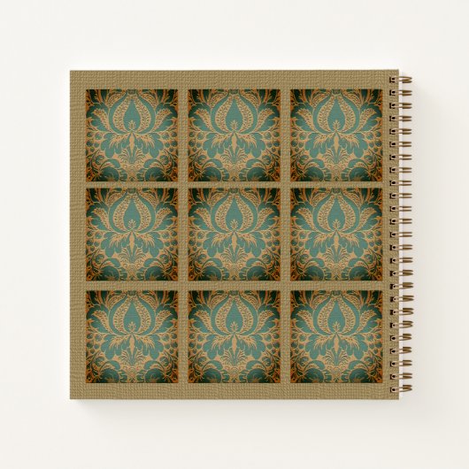 Elegant Damask Muttertag Notizblock (Rückseite)