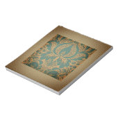 Elegant Damask Muttertag Notizblock (Rotiert)