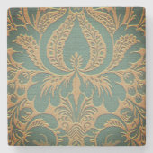 Elegant Damask Muttertag Steinuntersetzer (Vorderseite)