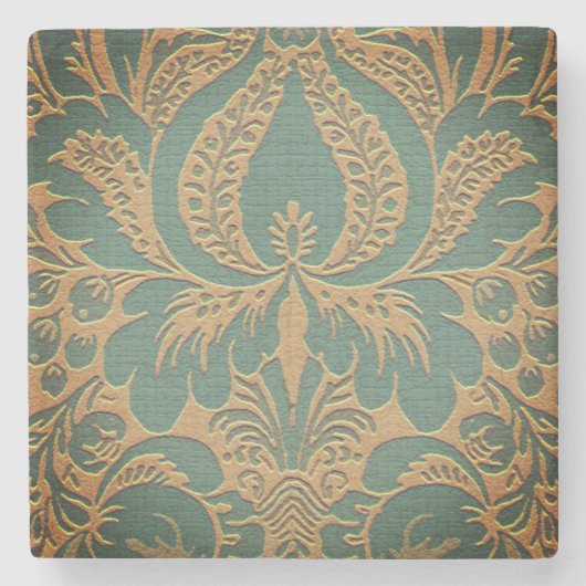 Elegant Damask Muttertag Steinuntersetzer (Vorderseite)