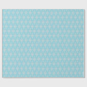 Elegant Damask Pattern Blue Baby Boy Geschenkpapier (Flach)
