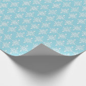 Elegant Damask Pattern Blue Baby Boy Geschenkpapier (Ecke)