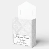 Elegant Damask Personalize Names Bow Krawatte Wedd Geschenkschachtel (Geöffnet)