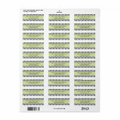 Elegant Damask Return Address Label (sage) (Vorne)