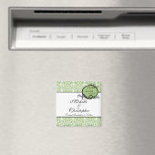 Elegant Damask Speichern des Datumsmagneten Magnet (In Situ (Geschirrspüler))