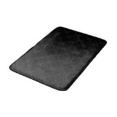 Elegant Damask Verziert Viktorianisch Black Badematte (Schrägansicht)