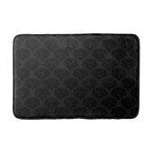 Elegant Damask Verziert Viktorianisch Black Badematte (Vorderseite)