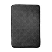 Elegant Damask Verziert Viktorianisch Black Badematte (Vorderseite Vertikal)