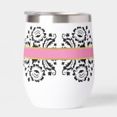 ELEGANT DAMASK Vintages Muster, schwarz rosa (Rechts)
