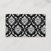 Elegant Damask Wedding Empfang Platzkarte (Rückseite)