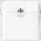 Elegant Damask Wedding Sticker (Tasche)