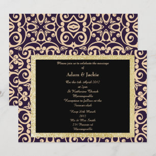 ELEGANT Damask WEDING Einladung