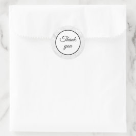 Elegant Damask White Wedding Danke einfach Runder Aufkleber