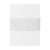 Elegant Damask White Wedding Einladungsbanderole (Rückseitenbeispiel)