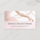 Elegant Dance Studio Ballet Dancer Blush Pink Visitenkarte (Vorderseite)