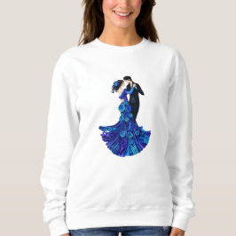 Elegant Dancing Couple Paper Quilling Art Sweatshirt