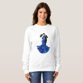 Elegant Dancing Couple Paper Quilling Art Sweatshirt (Vorne ganz)