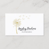 Elegant Dandelion Handgeschriebene Skriptkalligraf Visitenkarte (Vorderseite)