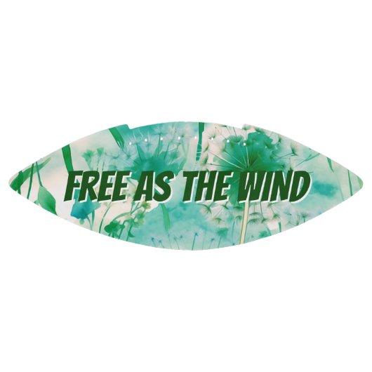 Elegant Dandelion Monogram grün und weiß | Football (Panel)