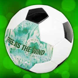 Elegant Dandelion Monogram grün und weiß | Fußball