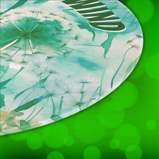 Elegant Dandelion Monogram grün und weiß | Schneidebrett