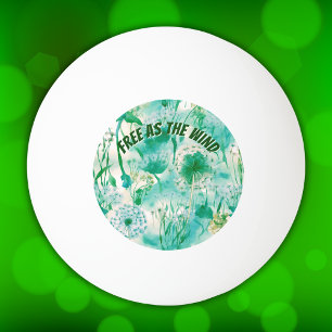 Elegant Dandelion Monogram grün und weiß Tischtennisball