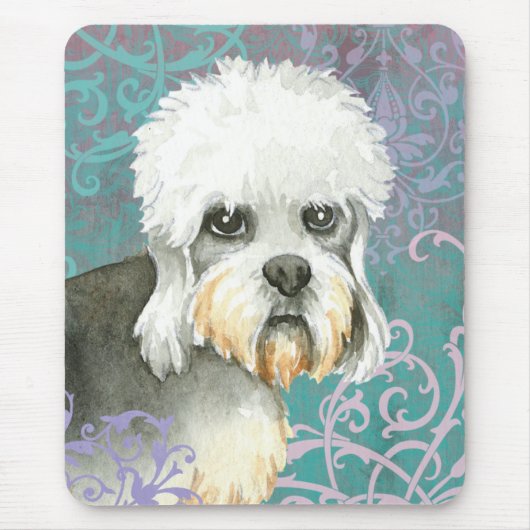 Elegant Dandie Dinmont Terrier Mousepad (Vorne)