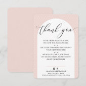 ELEGANT DANK IHNEN modernen Arsch blush rosa schwa Dankeskarte (Vorne/Hinten)
