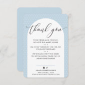 ELEGANT DANK IHNEN modernen Bogen blass Baby blau Dankeskarte (Vorne/Hinten)