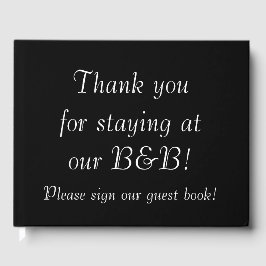 Elegant "Danke, dass du in unserem B&B bleibe hast Gästebuch