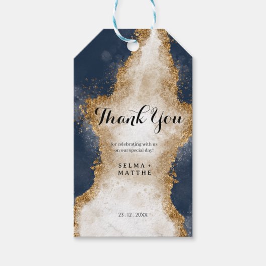 Elegant Danke, dass Sie ein Geschenk bevorzugen Geschenkanhänger (Vorderseite)