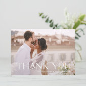 Elegant Danke | Ein Foto Hochzeit (Stehend Vorderseite)