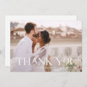 Elegant Danke | Ein Foto Hochzeit (Vorne/Hinten)