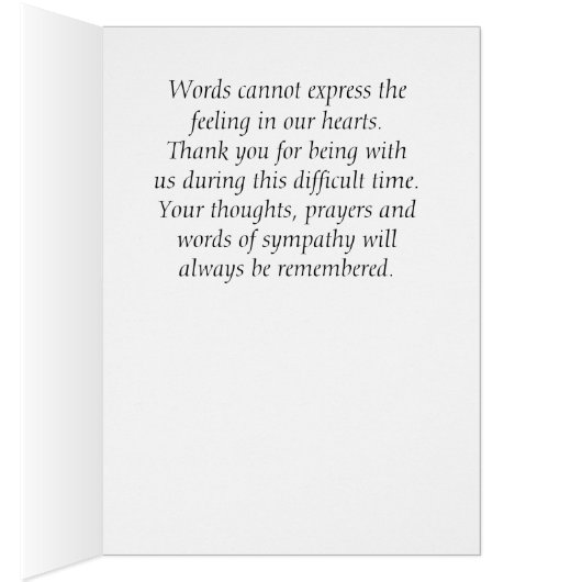 Elegant Danke für Ihr Beileid (Innen (Rechts))