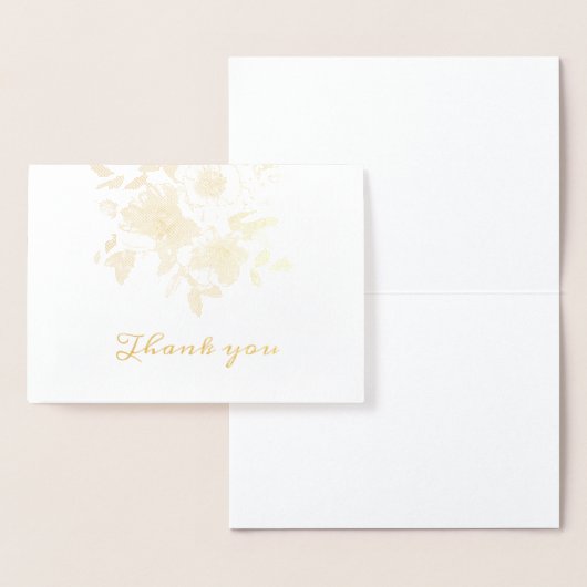 Elegant Danke Gold Folienkarte (Anzeige)