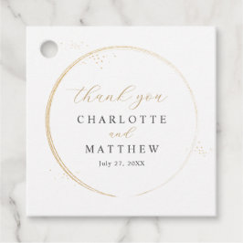 Elegant Danke, Gold Wedding Geschenkanhänger