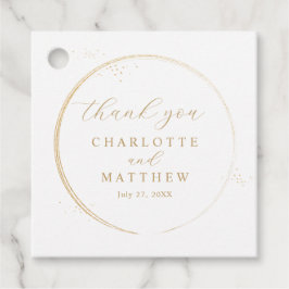 Elegant Danke, Gold Wedding Geschenkanhänger
