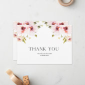 Elegant Danke Hochzeitkarte mit Blumendesign Mitteilungskarte (Vorderseite/Rückseite Beispiel)