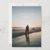 Elegant Danke Hochzeitkarte mit Blumendesign Mitteilungskarte (Vorderseite)