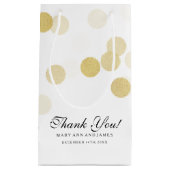 Elegant danke Hochzeits-Goldfolien-Glitzer-Lichter Kleine Geschenktüte (Vorderseite)