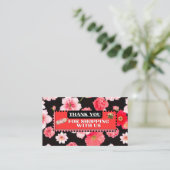 ELEGANT DANKE IHNEN FLORAL VISITENKARTE (Stehend Vorderseite)