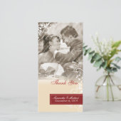 Elegant danke Ihnen Foto Cards (Stehend Vorderseite)