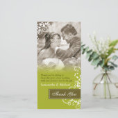 Elegant danke Ihnen Foto Cards (Stehend Vorderseite)