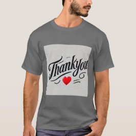 Elegant danke Ihnen Herz Design Mens T-Shirt