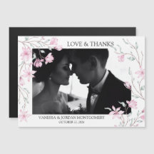 Elegant danke Ihnen Hochzeit Foto Magnolia Rahmen