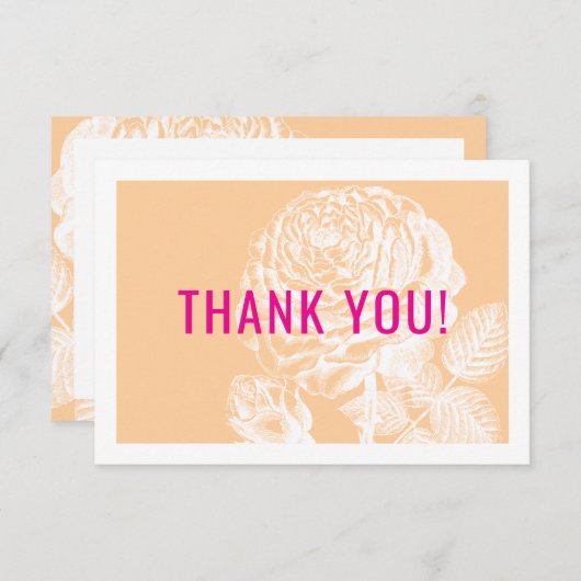 ELEGANT DANKE IHNEN Moderne Rose florbeige pink (Vorne/Hinten)