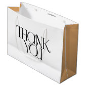 Elegant danke Ihnen Modernes Business | QR Code Ei Große Geschenktüte (Vorderseite Schrägansicht)